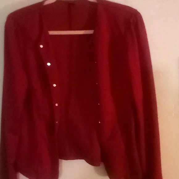 BUTTON DOWN SHIRT/JACKET BRIGHT VIBRANT COLOR, WARM, WINTER READY, EASY TO WEAR - Picture 2 of 3